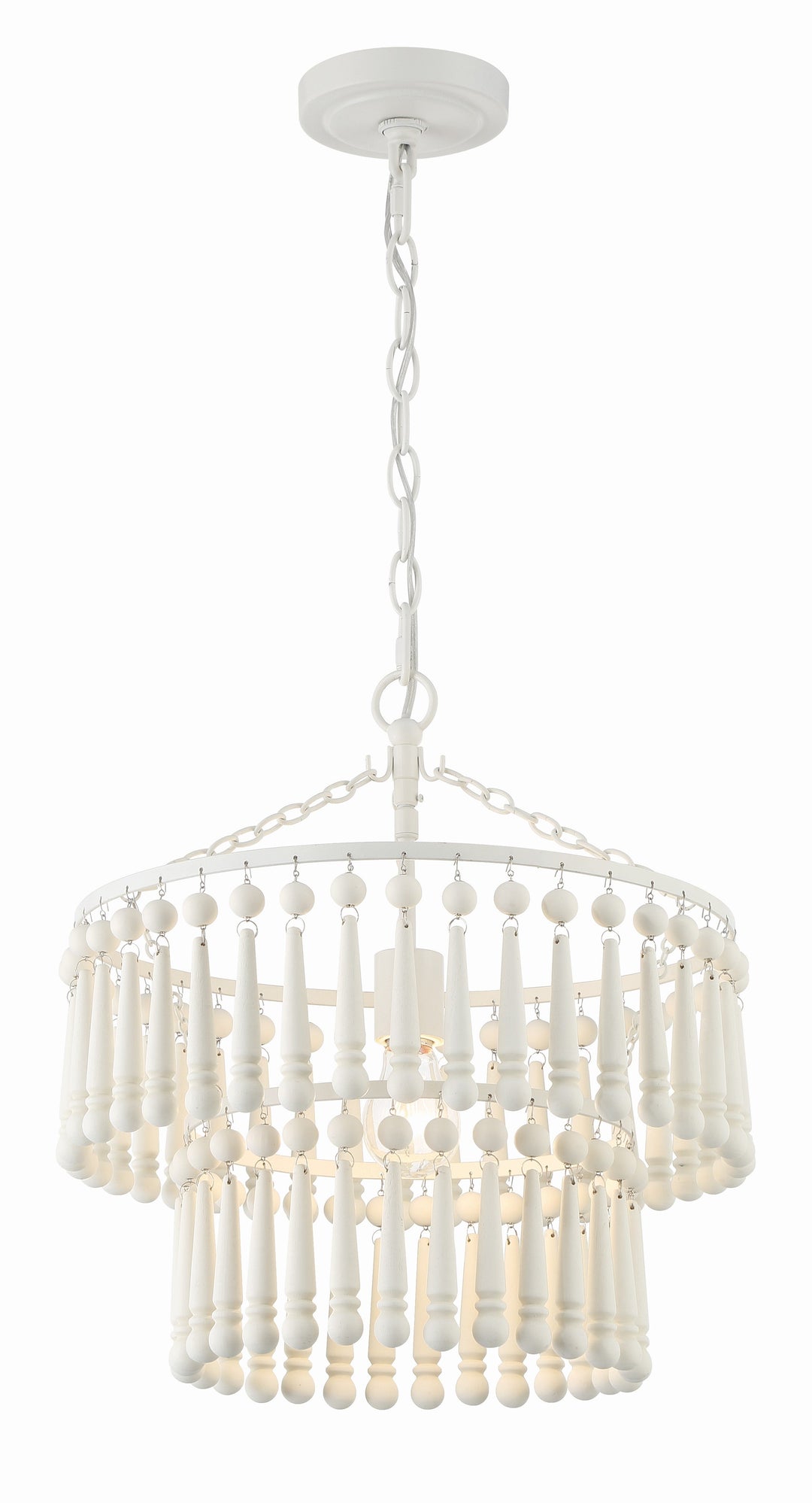 Crystorama Crystorama Tiana 1 Light Matte White Pendant