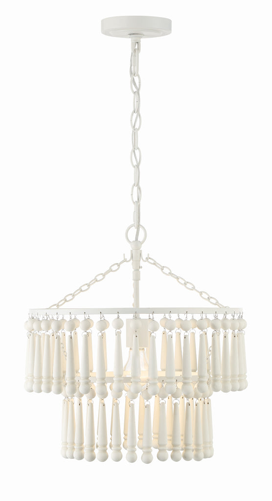Crystorama Crystorama Tiana 1 Light Matte White Pendant
