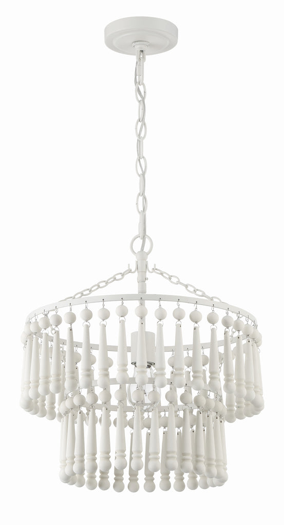 Crystorama Crystorama Tiana 1 Light Matte White Pendant