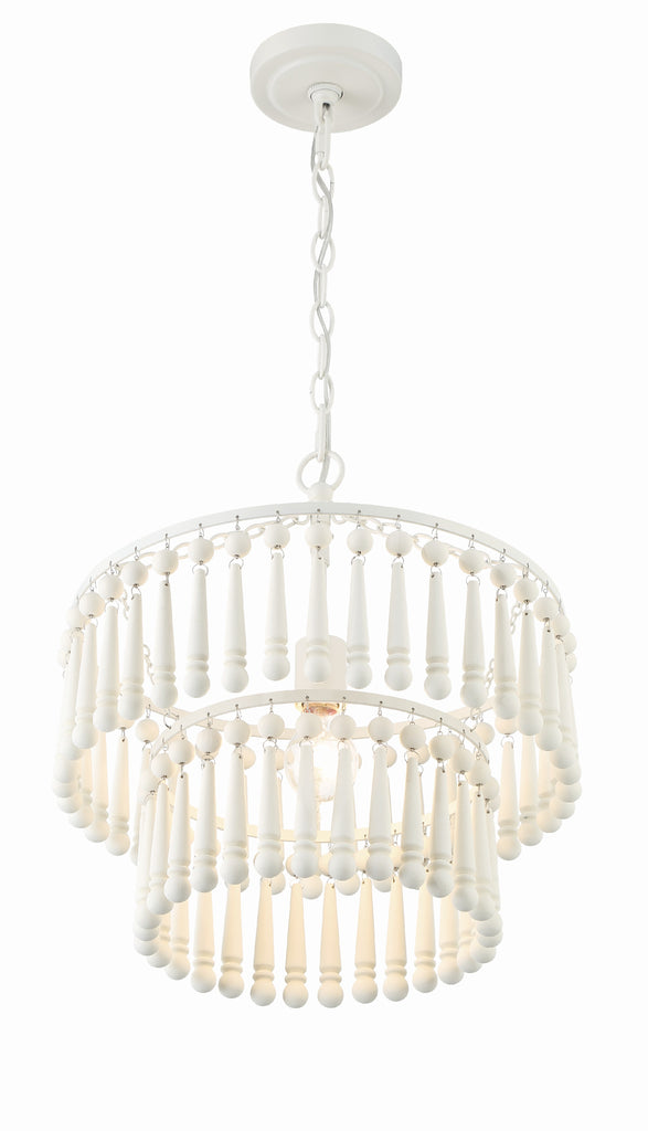 Crystorama Crystorama Tiana 1 Light Matte White Pendant