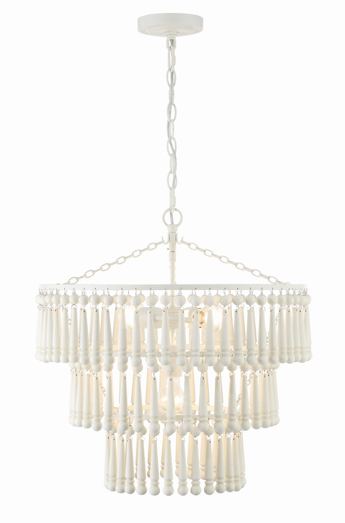 Crystorama Crystorama Tiana 3 Light Matte White Chandelier