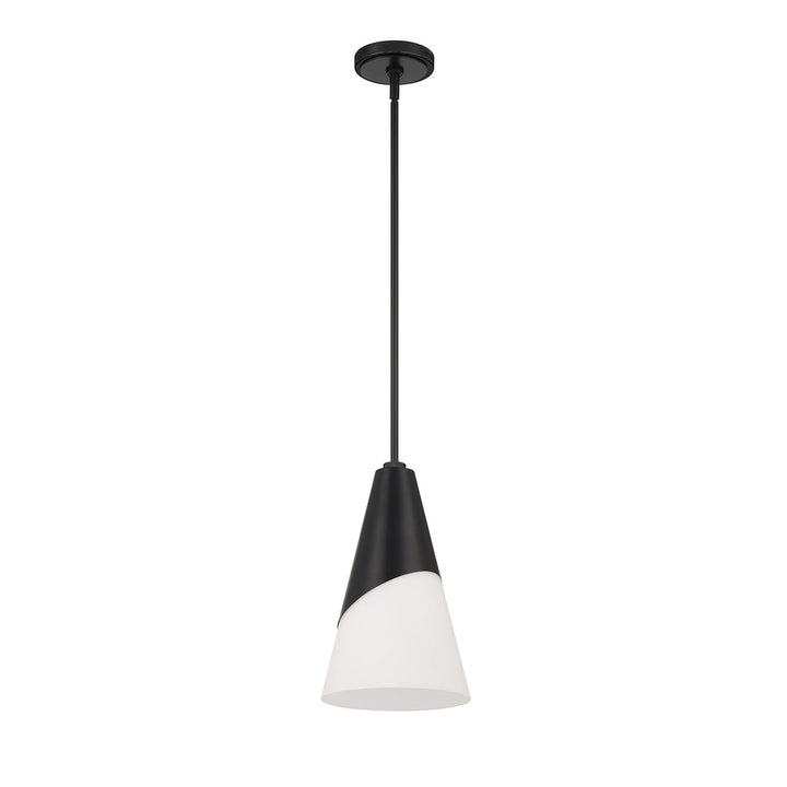 Crystorama Crystorama Brian Patrick Flynn Tori 1 Light Matte Black Pendant
