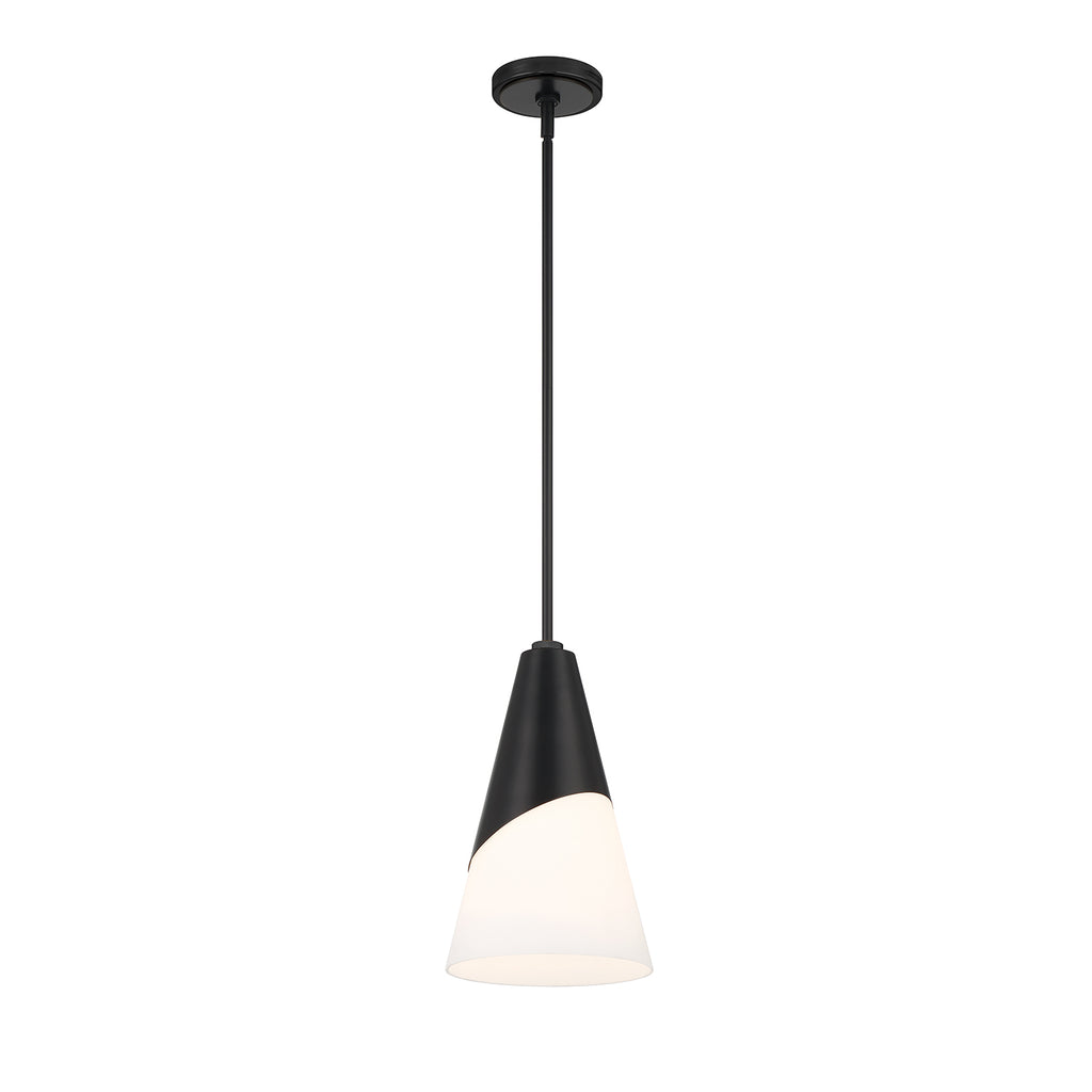 Crystorama Crystorama Brian Patrick Flynn Tori 1 Light Matte Black Pendant