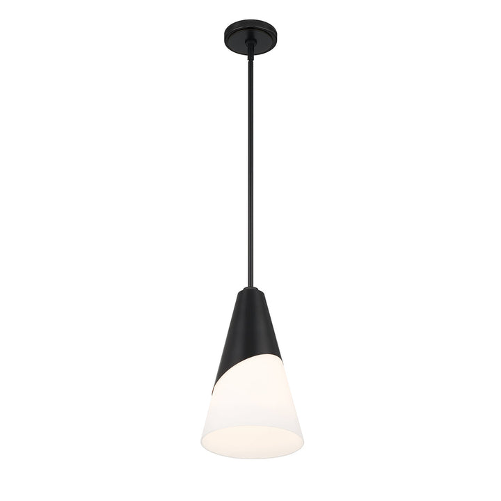 Crystorama Crystorama Brian Patrick Flynn Tori 1 Light Matte Black Pendant