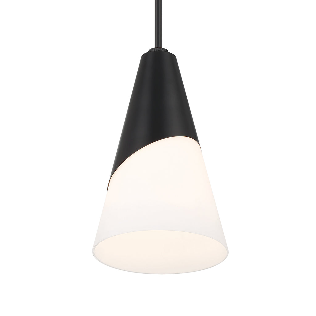 Crystorama Crystorama Brian Patrick Flynn Tori 1 Light Matte Black Pendant