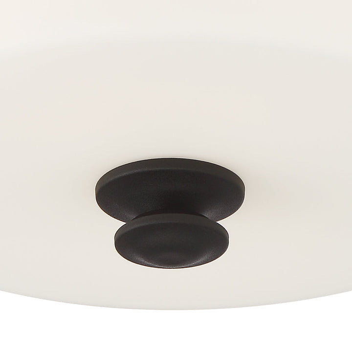 Travis 2 Light Black Forged Semi Flush Mount Crystorama