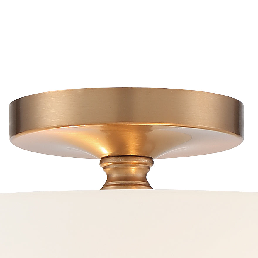 Travis 2 Light Vibrant Gold Semi Flush Mount Crystorama