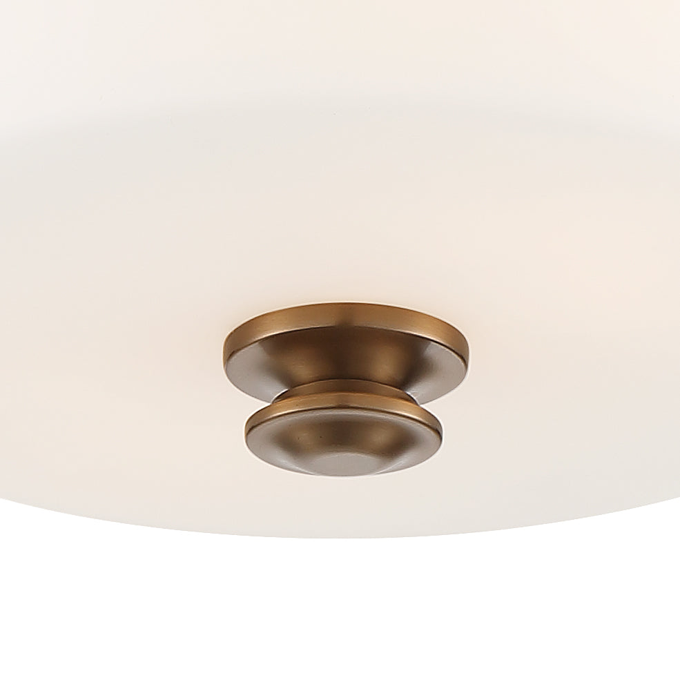 Travis 2 Light Vibrant Gold Semi Flush Mount Crystorama