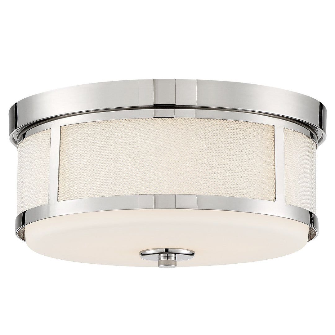 Trevor 2 Light Polished Nickel Flush Mount Crystorama