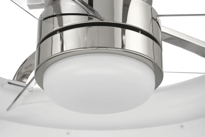 ##Antique Hardware## 20" Taylor in White/Polished Nickel w/ Clear Acrylic Blades