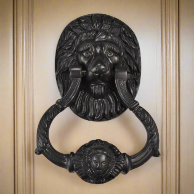 7 1/2 Inch (3 3/4 Inch c-c) Large Ornate Lion Door Knocker (Oil Rubbed Bronze Finish) COPPER MOUNTAIN HARDWARE