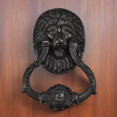 7 1/2 Inch (3 3/4 Inch c-c) Large Ornate Lion Door Knocker (Oil Rubbed Bronze Finish) COPPER MOUNTAIN HARDWARE