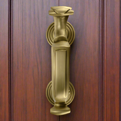 8 Inch (5 1/2 Inch c-c) Traditional Doctor's Door Knocker (Antique Brass Finish) COPPER MOUNTAIN HARDWARE