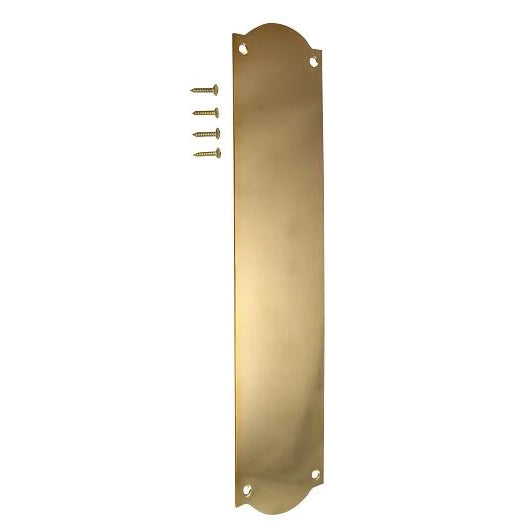 12 Inch Solid Brass Oval Push Plate