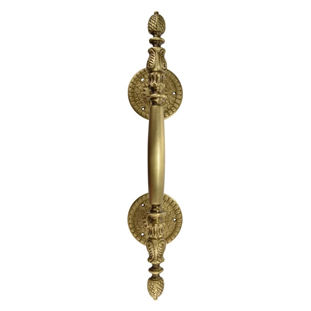 13 Inch Large Solid Brass Heavy Duty Door Pull (Antique Brass Finish) COPPER MOUNTAIN HARDWARE