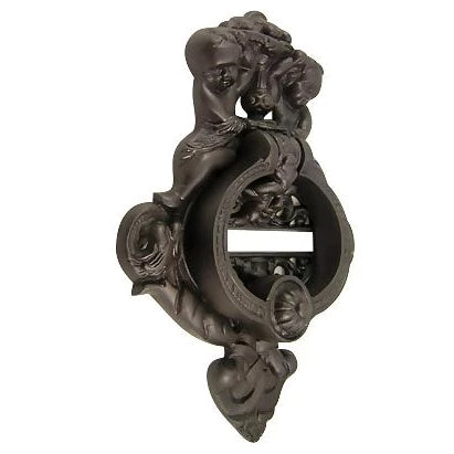 French Empire 10 Inch Brass Cherubs Door Knocker (Several Finishes Available)