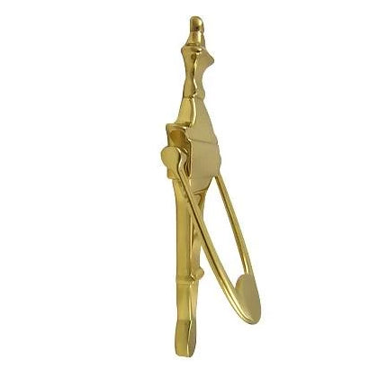 6 3/4 Inch (5 Inch c-c) Solid Brass Traditional Door Knocker (Polished Brass Finish) COPPER MOUNTAIN HARDWARE