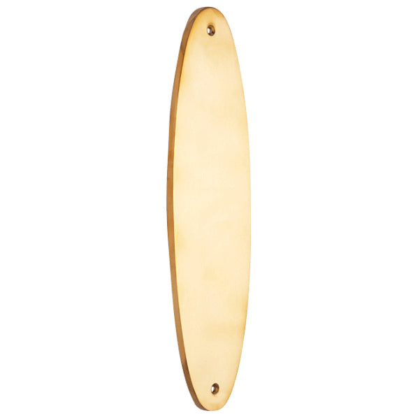 11 Inch Solid Brass Traditional Oval Push Plate (Several Finishes Available)