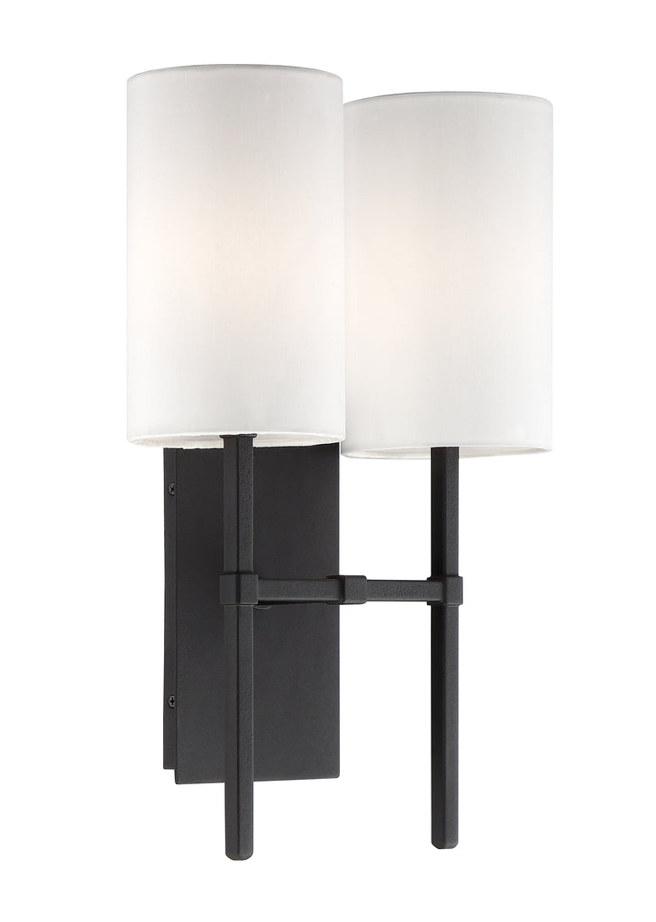 Crystorama Crystorama Veronica 2 Light Black Forged Sconce