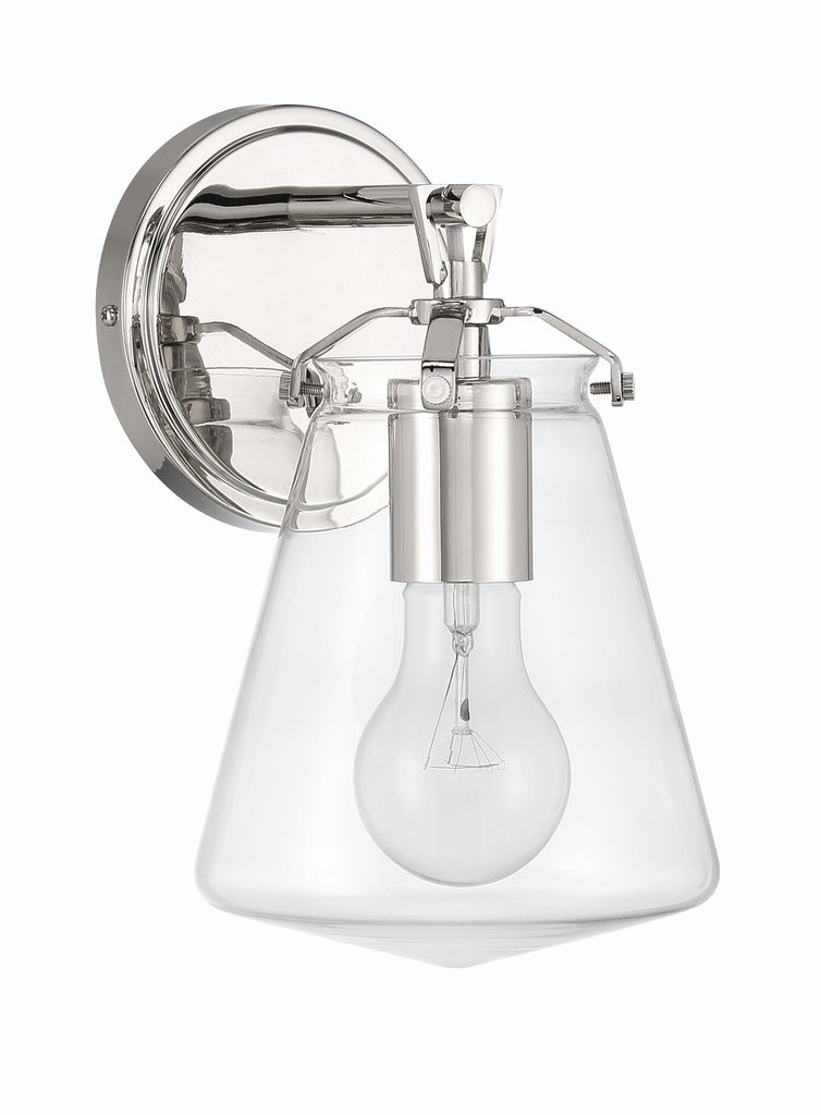 Crystorama Crystorama Voss 1 Light Polished Nickel Sconce