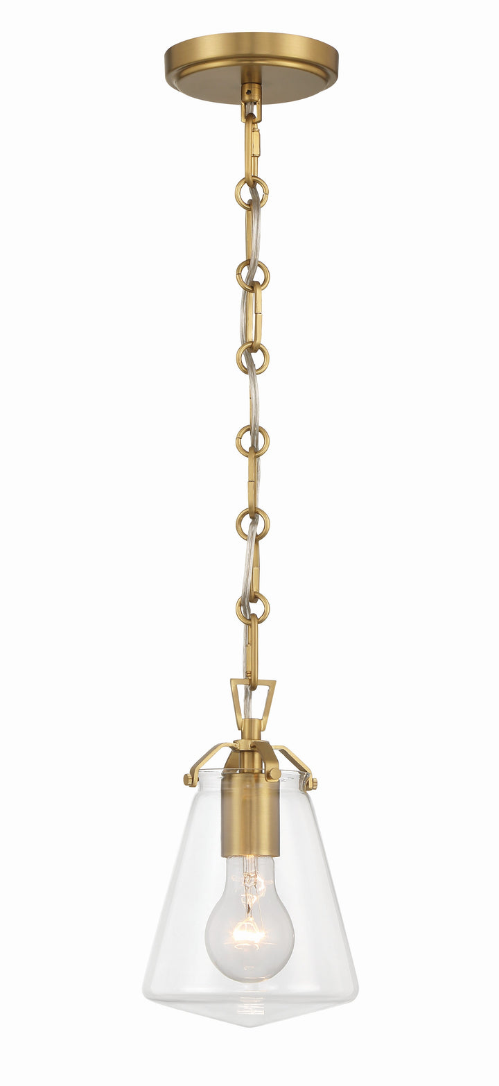 Crystorama Crystorama Voss 1 Light Luxe Gold Mini Pendant