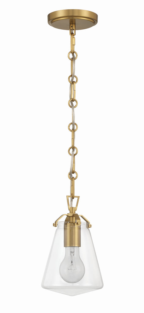 Crystorama Crystorama Voss 1 Light Luxe Gold Mini Pendant