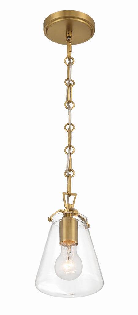 Crystorama Crystorama Voss 1 Light Luxe Gold Mini Pendant