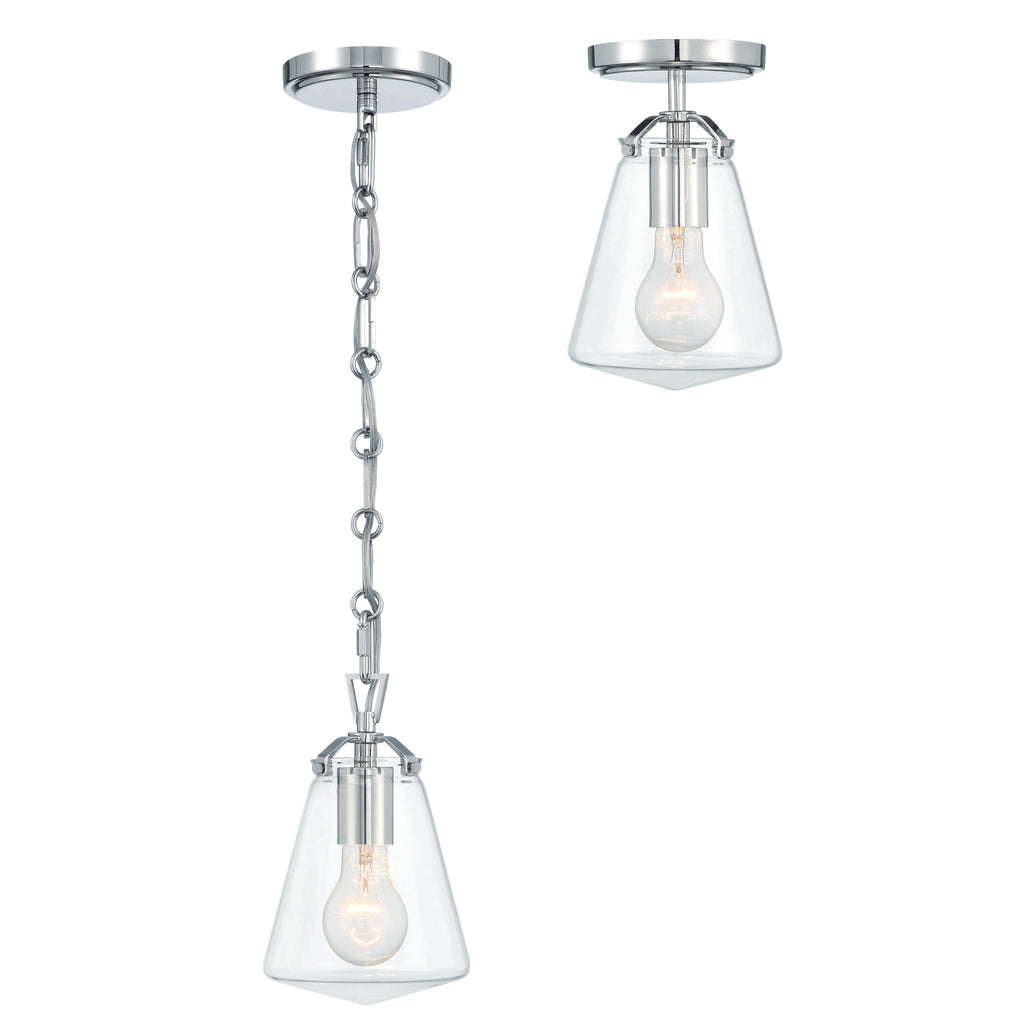 Crystorama Crystorama Voss 1 Light Polished Nickel Mini Pendant