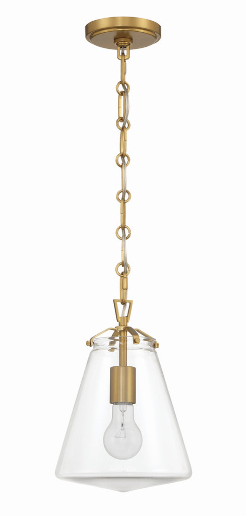 Crystorama Crystorama Voss 1 Light Luxe Gold Mini Pendant