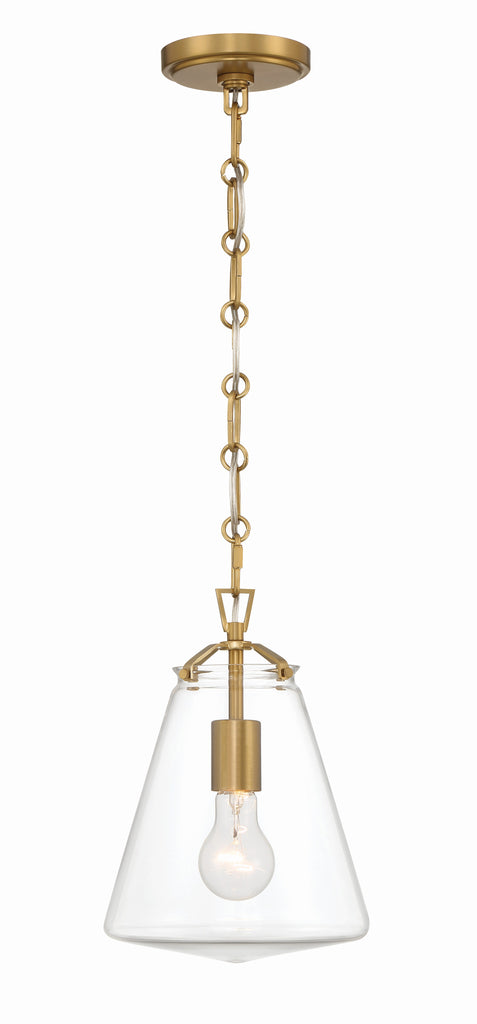 Crystorama Crystorama Voss 1 Light Luxe Gold Mini Pendant