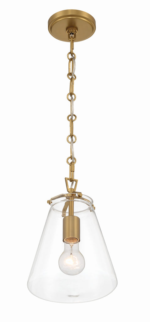Crystorama Crystorama Voss 1 Light Luxe Gold Mini Pendant