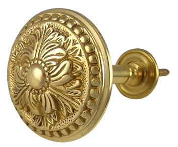 Solid Brass Baroque Style Curtain Tie Back (Polished Brass Finish)