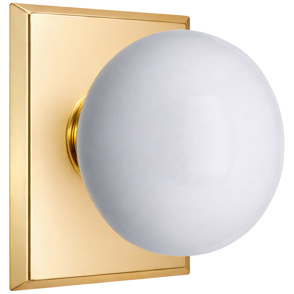 Magnifique® Rectangular Door Set with White Porcelain Knobs (Several Finishes Available)