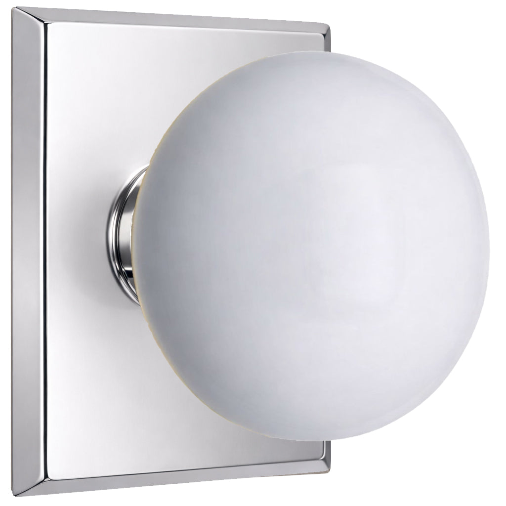 Magnifique® Rectangular Door Set with White Porcelain Knobs (Several Finishes Available)