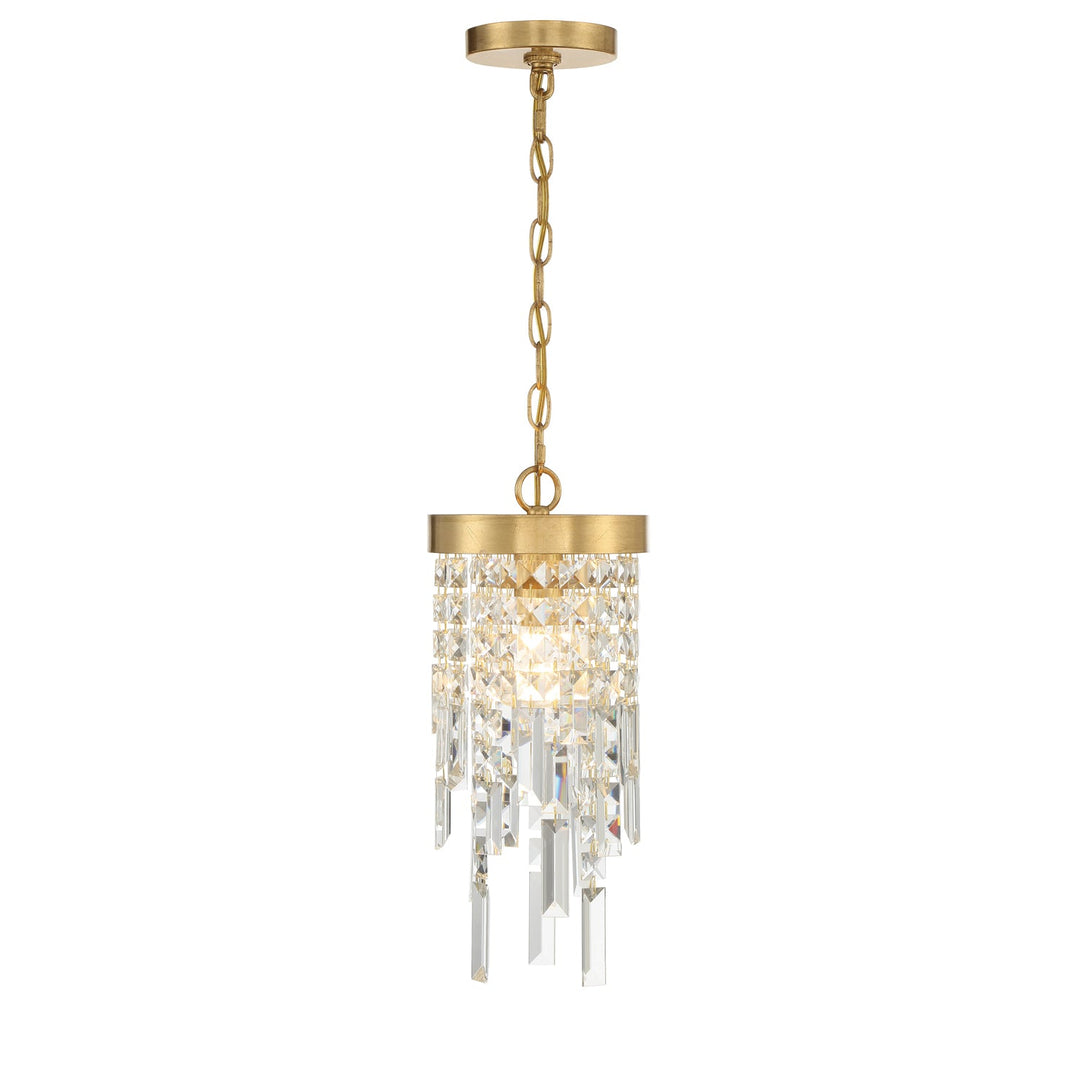 Crystorama Crystorama Winfield 1 Light Antique Gold Mini Pendant
