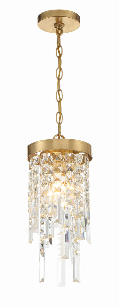 Crystorama Crystorama Winfield 1 Light Antique Gold Mini Pendant