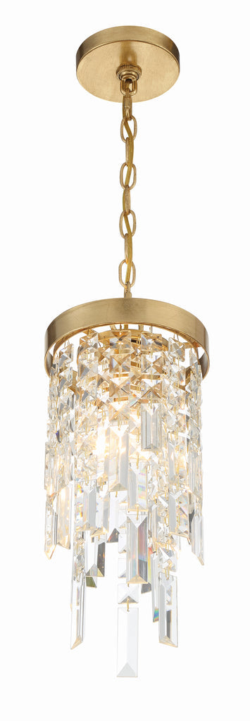 Crystorama Crystorama Winfield 1 Light Antique Gold Mini Pendant