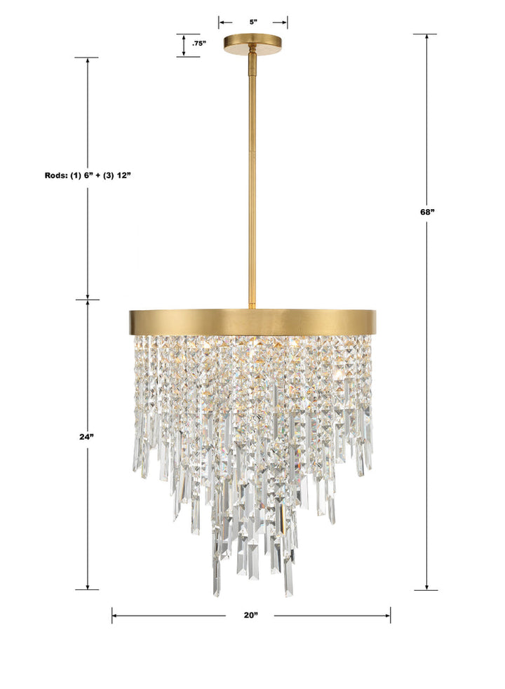 Crystorama Crystorama Winfield 5 Light Antique Gold Chandelier