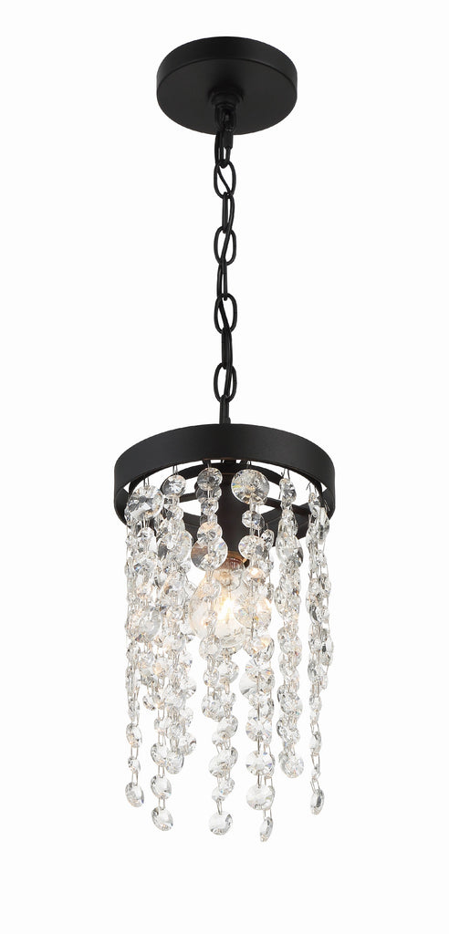 Crystorama Crystorama Winham 1 Light Black Forged Mini Pendant