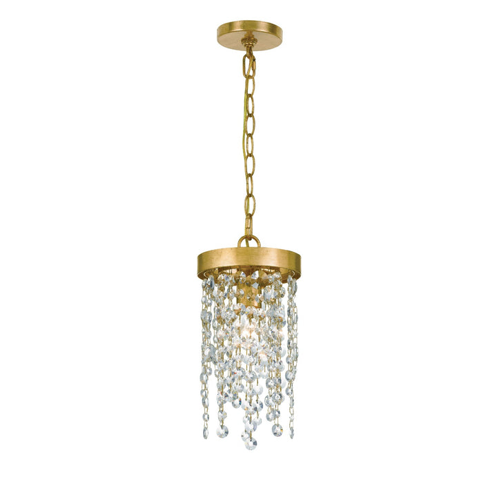 Crystorama Crystorama Winham 1 Light Antique Gold Crystal Mini Pendant