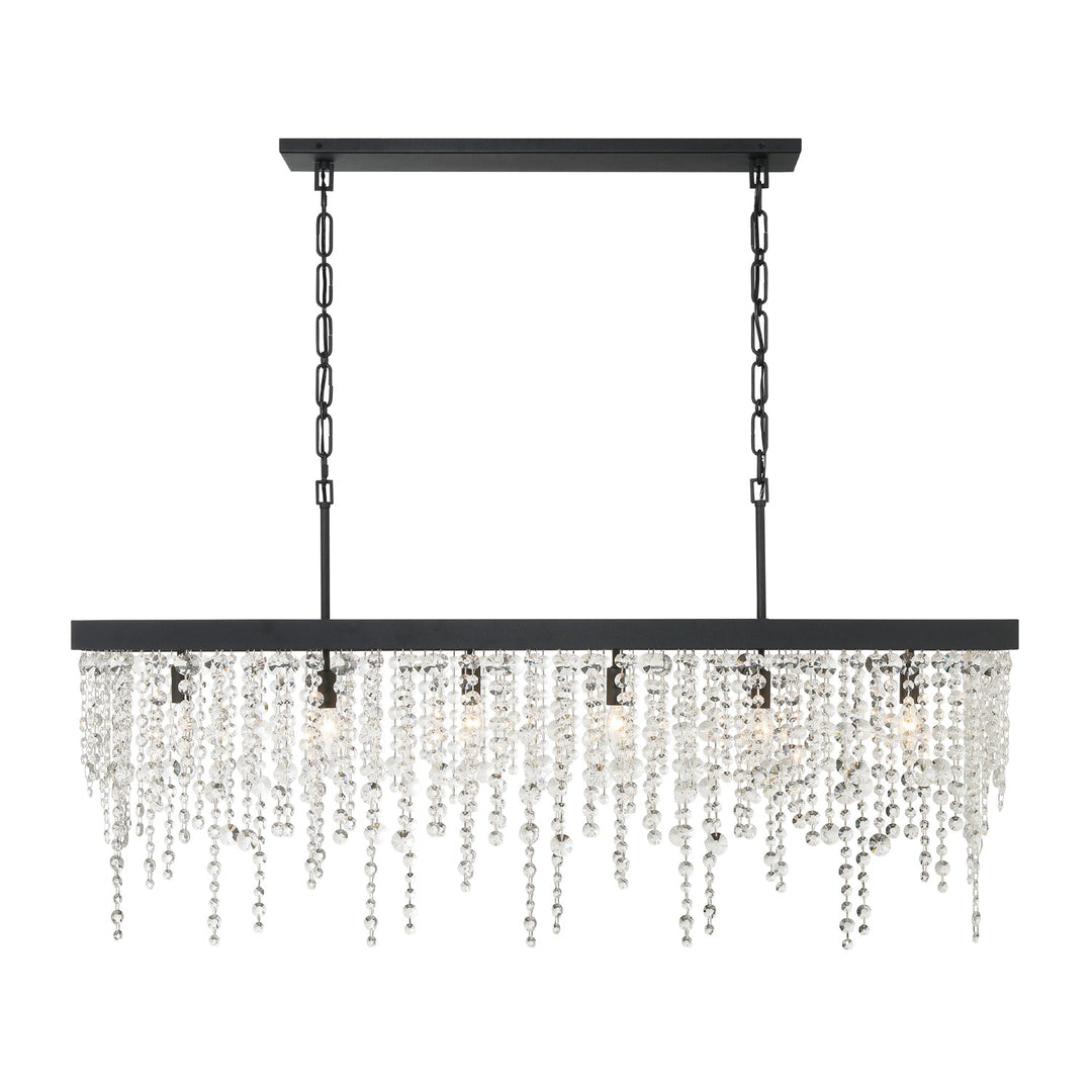Crystorama Crystorama Winham 6 Light Black Forged Chandelier
