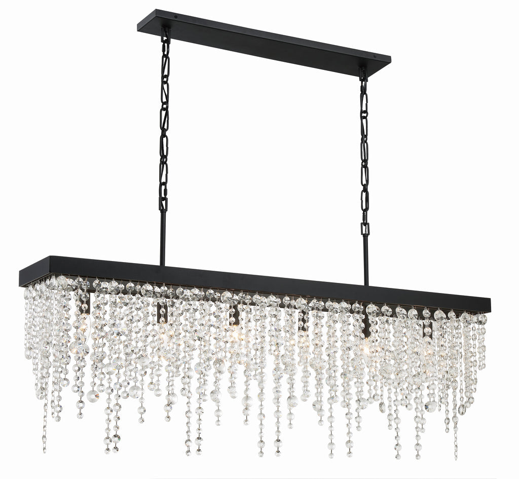 Crystorama Crystorama Winham 6 Light Black Forged Chandelier