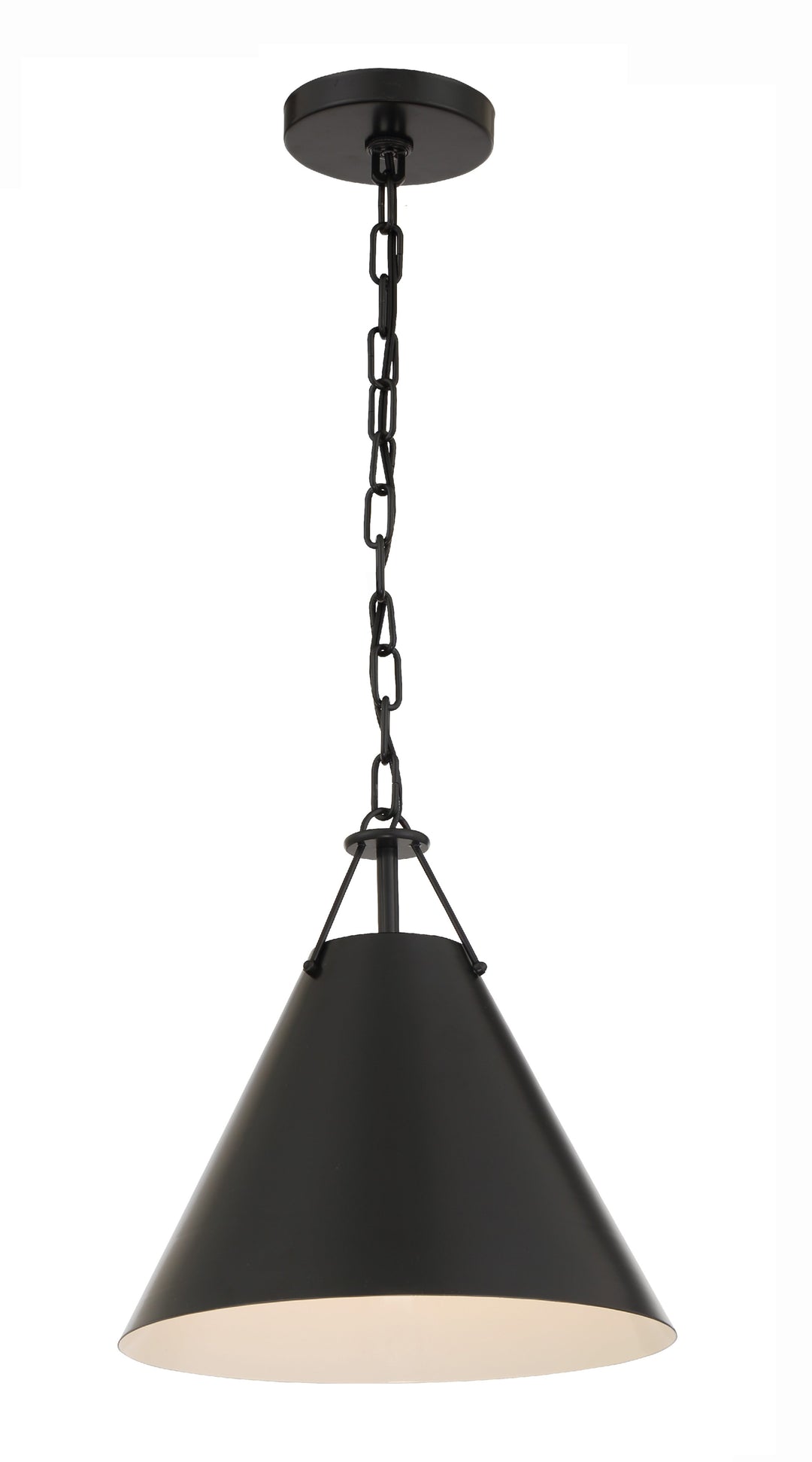 Crystorama Crystorama Xavier 1 Light Matte Black Mini Pendant