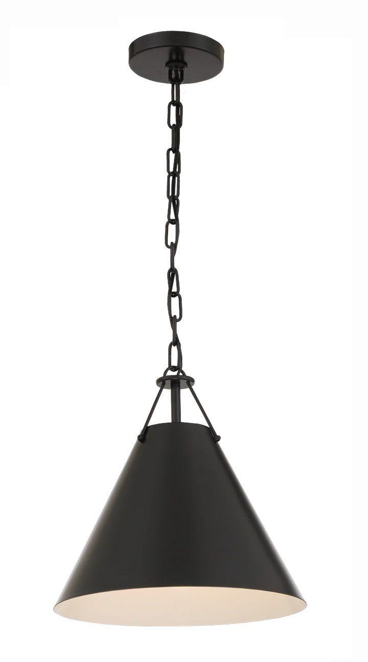 Crystorama Crystorama Xavier 1 Light Matte Black Mini Pendant
