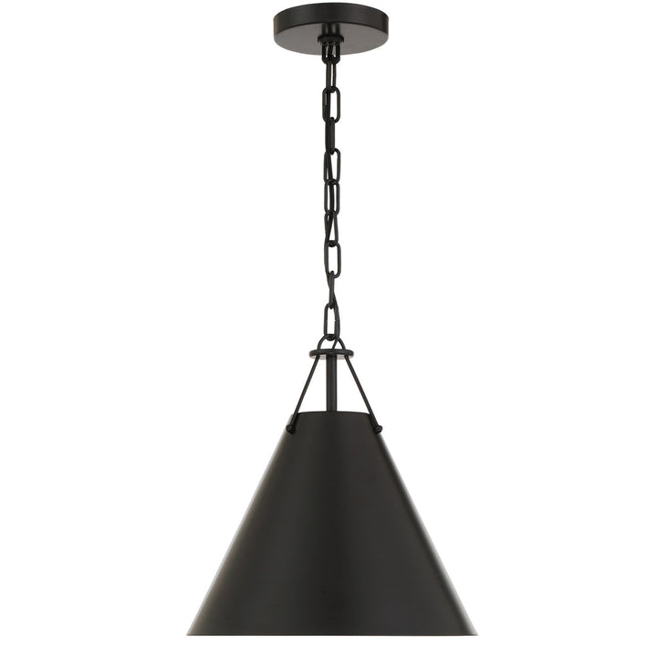 Crystorama Crystorama Xavier 1 Light Matte Black Mini Pendant