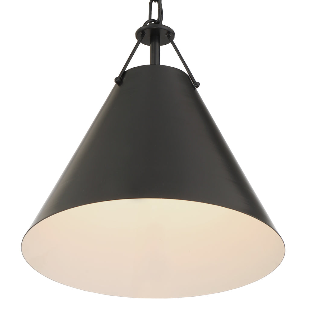 Crystorama Crystorama Xavier 1 Light Matte Black Mini Pendant