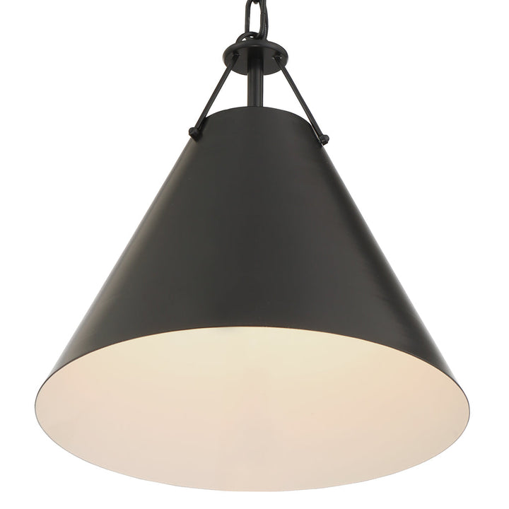Crystorama Crystorama Xavier 1 Light Matte Black Mini Pendant
