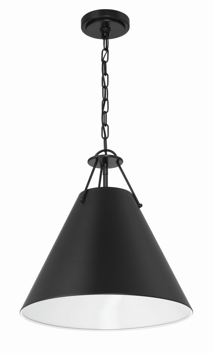 Crystorama Crystorama Xavier 3 Light Matte Black Pendant
