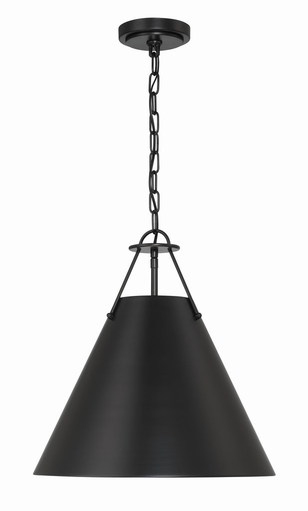 Crystorama Crystorama Xavier 3 Light Matte Black Pendant