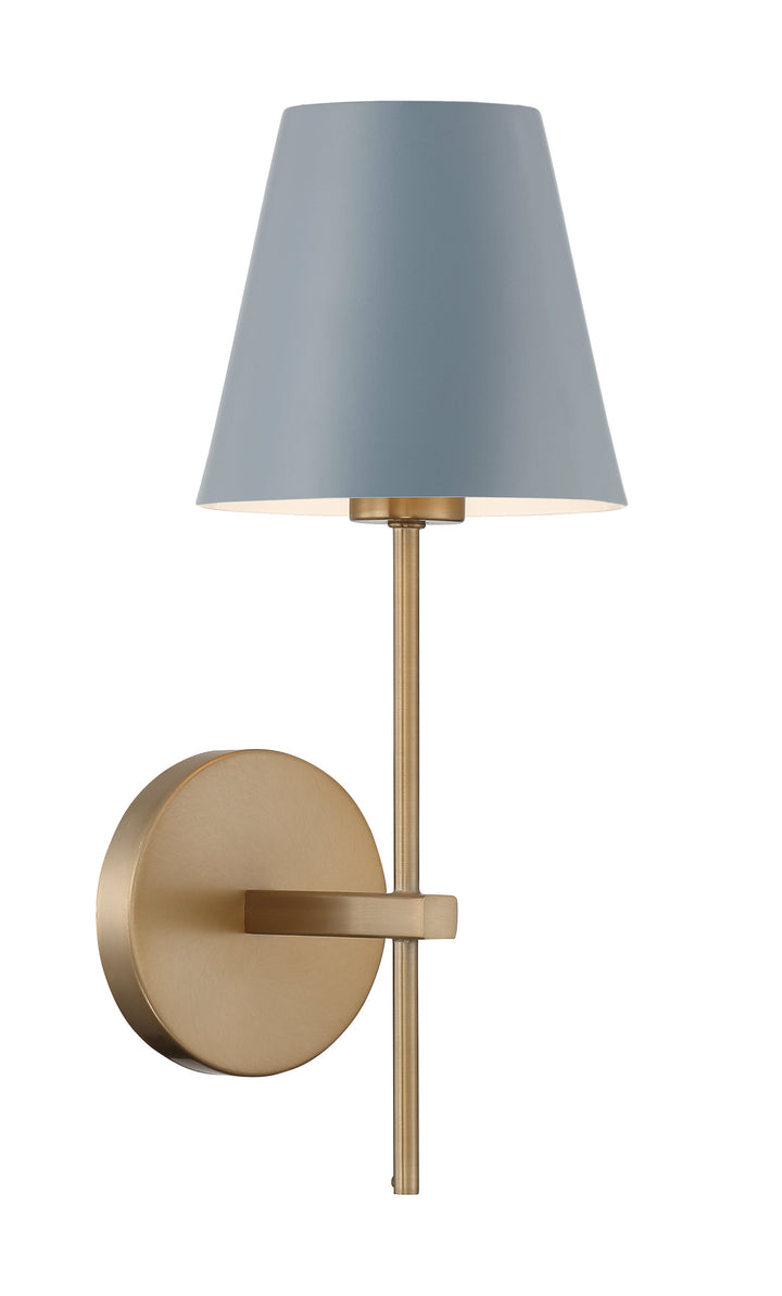 Crystorama Crystorama Xavier 1 Light Vibrant Gold + Blue Sconce